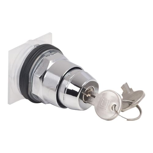 Main product image of 3-Position Maintained (MA) 600V Keyed With Key Withdrawal In All Positions, NEMA 1, 2, 3, 3R, 4, 6, 12 & 13 Selector Switch (Black), 9001KS46K10
