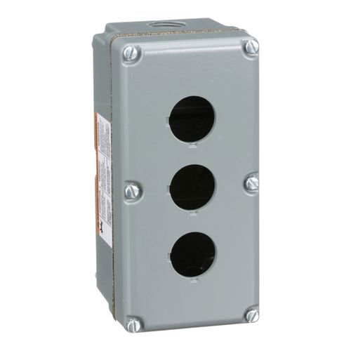 Main product image of 3-Hole 30mm Hole Dia. Aluminum NEMA 1, 3, 4, 6, 12 & 13 Pushbutton Switch Enclosure, 9001KY3