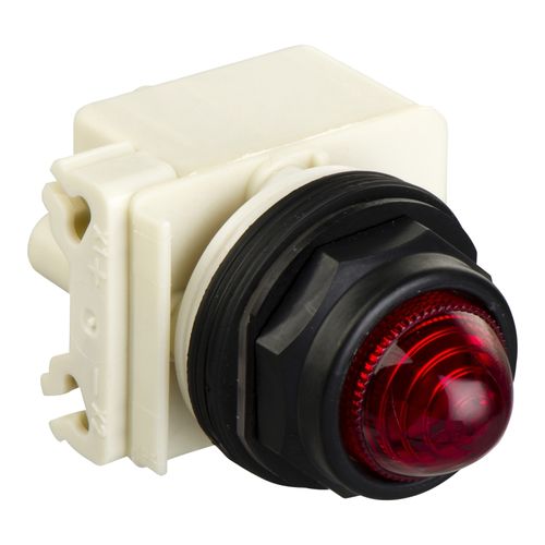 Main product image of 120 VAC/VDC 54mm x 42mm Round Lens Incandescent Vibration Resistant Pilot Light With Screw Clamp Connector (Red), 9001SKP1R9