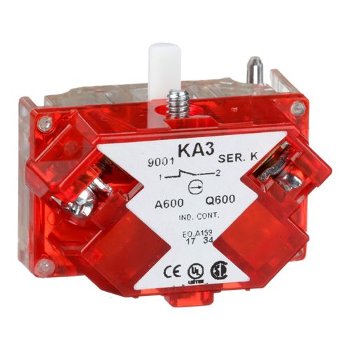 Main product image of 30mm Mounting Hole Dia. Maintained (MA) NC 600VAC Push-Button Switch, 9001SKR9RH6