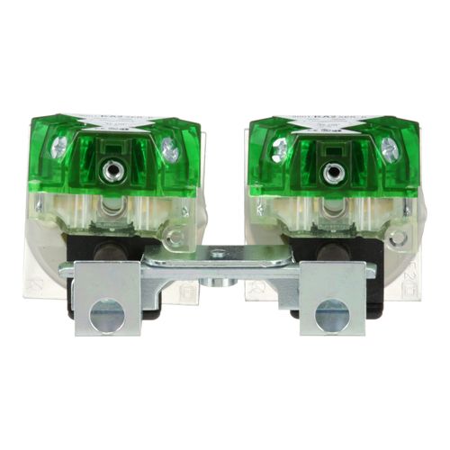 Main product image of 30mm Mounting Hole Dia. Momentary (MO) 600VAC Push-Button Switch Kit With 2 Pushbuttons, 2 Contact Blocks And Guard, 9001SKRU1