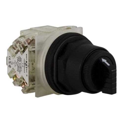 Main product image of 3-Position Maintained (MA) 600VAC 10 Amp Cam B 2NO/2NC Knob & Push Button NEMA 1, 2, 3, 3R, 4, 4X, 6, 12 & 13 Selector Switch (Black), 9001SKS42BH2