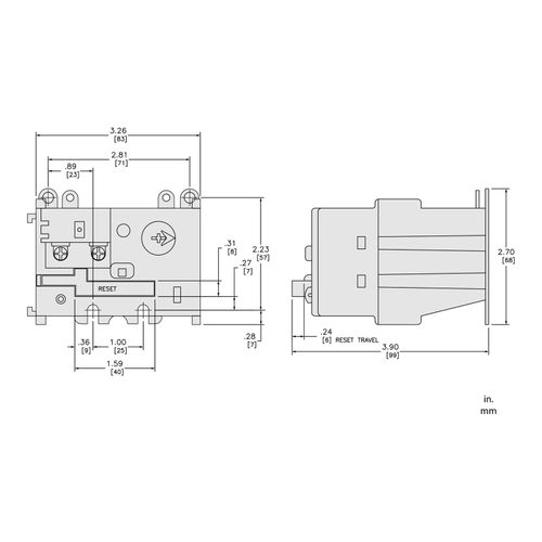 Main product image of NEMA Size 0 Motor Logic Solid State Overload Relay, Separate Mount (18A, 600VAC), 9065SF020