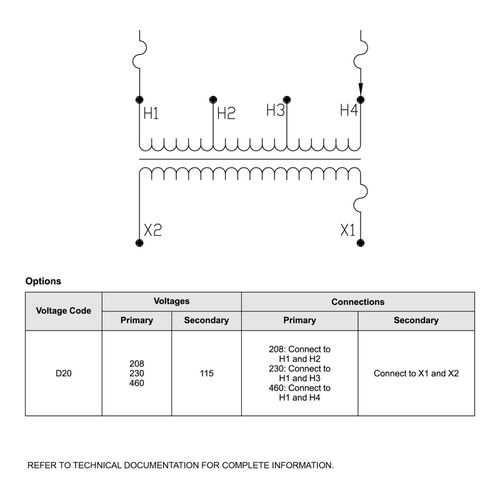 Main product image of Top Mount Fuse Block Control Transformer (100VA, 1PH, 131F Temp Rise), 9070TF100D20