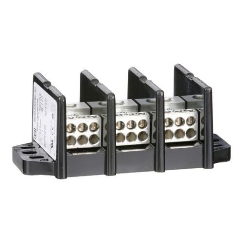 Main product image of 3 Pole Phenolic Power Distribution Block (250A Aluminum, 310A Copper, 600VAC, 1 Primary Connection), 9080LBA363101