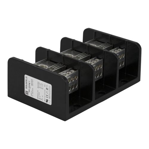 Main product image of 3 Pole Phenolic Power Distribution Block (620A Aluminum, 760A Copper, 600VAC, 2 Primary Connection), 9080LBA3652021