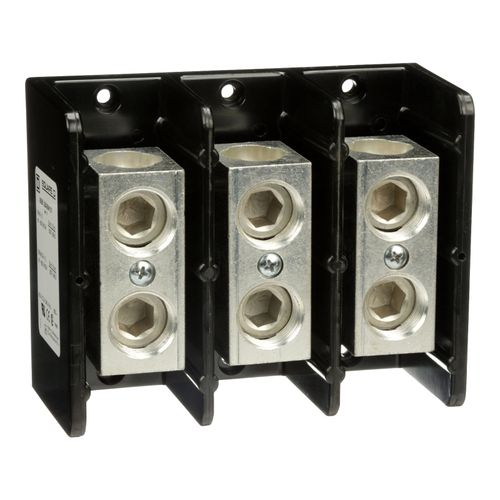Main product image of 3 Pole Phenolic Power Distribution Block (620A Aluminum, 760A Copper, 600VAC, 2 Primary Connection), 9080LBA365208