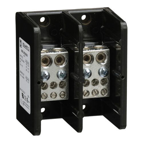 Main product image of 2 Pole Phenolic Power Distribution Block (350A Copper, 600VAC, 2 Primary Connection), 9080LBC263206