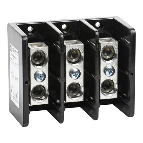 Main product image of 3 Pole Phenolic Power Distribution Block (760A Copper, 600VAC, 3 Primary Connection), 9080LBC365212