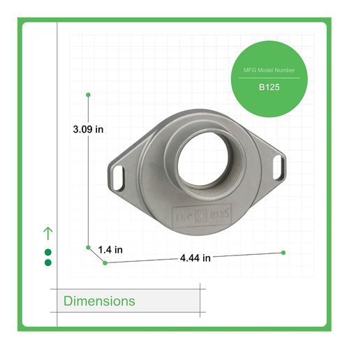 Main product image of 1-1/4" Rainproof Bolt-On Hub, B125