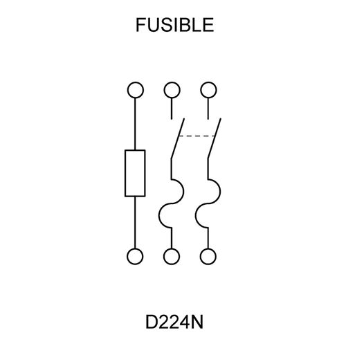 Main product image of 200A Fusible General Duty Saftey Switch, 2 Pole, NEMA 1 Enclosure w/ Neutral (240VAC), D224N