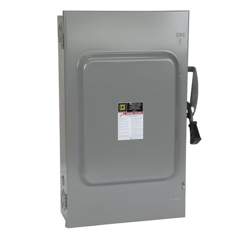 Main product image of 200A Fusible General Duty Safety Switch, 3 Pole, NEMA 1 Enclosure w/ Neutral (240VAC)