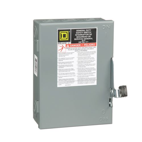 Main product image of 30A Non-Fused General Duty Safety Switch, 3 Pole, NEMA 1 Enclosure (240VAC)