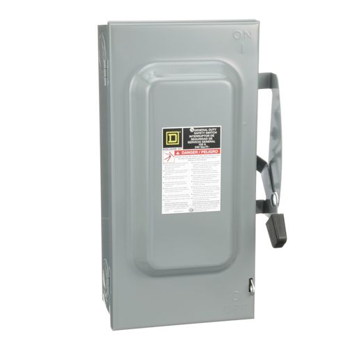 Main product image of 100A Non-Fused General Duty Safety Switch, 3 Pole, NEMA 1 Enclosure (240VAC)
