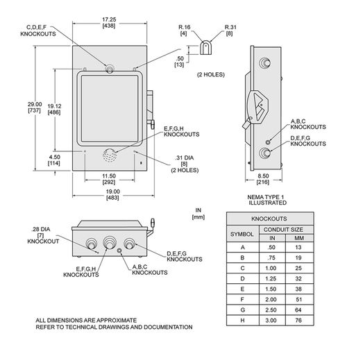 Main product image of 200A General Duty Non-Fusible Disconnect Switch, 3 Pole, NEMA 1 (240VAC, 200A), DU324