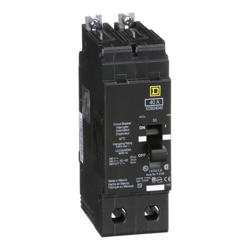 Main product image of 2 Pole Bolt On Miniature Circuit Breaker (40A, 480Y/277V, 18kA), EDB24040