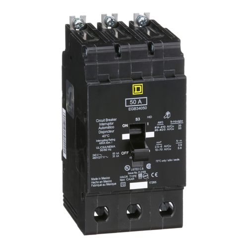 Main product image of 3 Pole Bolt On Miniature Circuit Breaker (70A, 480Y/277V, 18kA), EDB34070
