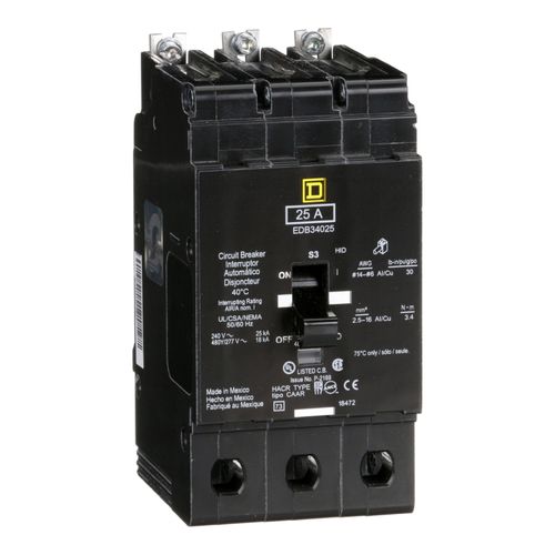 Main product image of 3 Pole Bolt On Miniature Circuit Breaker (20A, 480Y/277V, 35kA), EGB34020