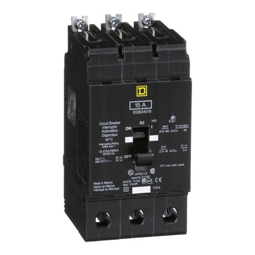 Main product image of 3 Pole Bolt On Miniature Circuit Breaker (35A, 480Y/277V, 35kA), EGB34035