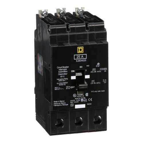 Main product image of 3 Pole Bolt On Miniature Circuit Breaker (30A, 480Y/277V, 65kA), EJB34030