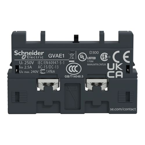 Main product image of 1NO/1NC Top Mount Circuit Breaker Auxiliary Contact Block For GV2L, GV2LE, GV2ME, GV2P, GV2RT, GV3L, GV3P And TeSys, GVAE1