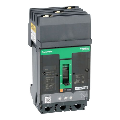Main product image of 3 Pole Panel Mount Molded Case Circuit Breaker, Thermal Magnetic Trip (20A, 250VDC/600VAC), HDL36020