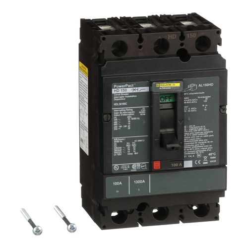 Main product image of 3 Pole Plug In Molded Case Circuit Breaker, Thermal Magnetic Trip (15A, 600VAC), HGA36015