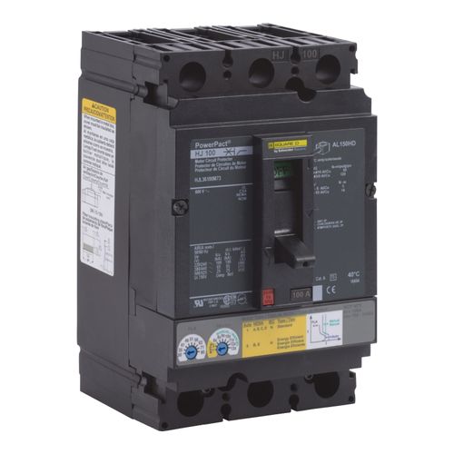 Main product image of 3 Pole Panel Mount Molded Case Circuit Breaker, Electronic Trip (100A, 600V), HJL36100M73