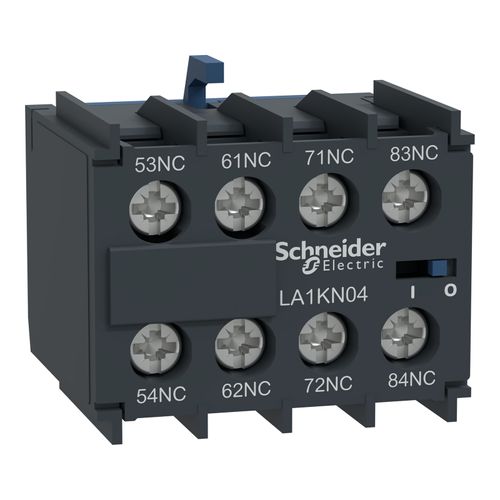 Main product image of 4NC Contactor Auxiliary Contact Block For CA2K, CA3K And TeSys K, LA1KN04