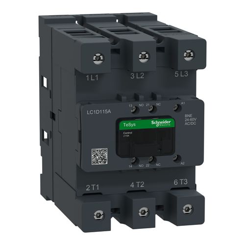 Main product image of 115 Amp 3-Pole NC & NO 24VDC IEC Contactor, LC1D115BD