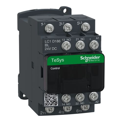 Main product image of 186 Amp 3-Pole NC & NO 24VDC IEC Contactor, LC1D186BL