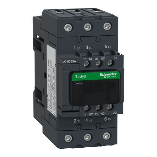 Main product image of 65 Amp 3-Pole NC & NO 480VAC 50/60 Hz IEC Contactor, LC1D65AT7