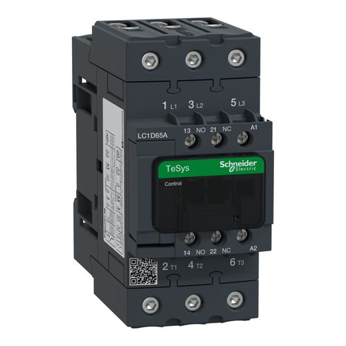 Main product image of 65 Amp 3-Pole NC & NO 240VAC 50/60 Hz IEC Contactor, LC1D65AU7