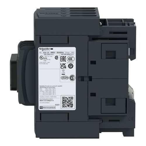 Main product image of 60 Amp 4-Pole NC & NO 120VAC 50/60 Hz IEC Contactor, LC1DT60AG7