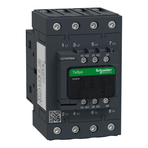 Main product image of 80 Amp 4-Pole NC & NO 120VAC 50/60 Hz IEC Contactor, LC1DT80AG7