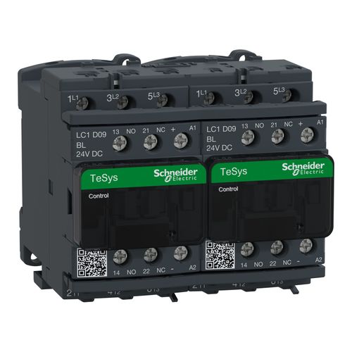 Main product image of 3-Pole NC & NO 24VDC Reversing IEC Contactor, LC2D09BL