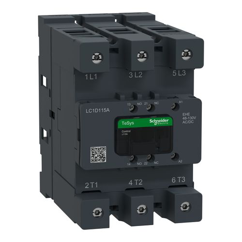 Main product image of 115 Amp 3-Pole NC & NO 120VAC 50/60 Hz Reversing IEC Contactor, LC2D115G7