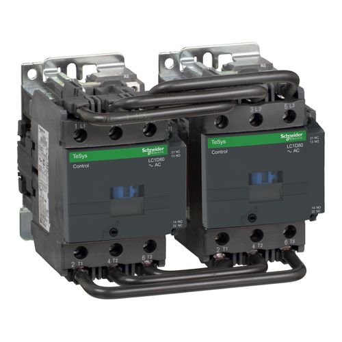 Main product image of 80 Amp 3-Pole NC & NO 120VAC 50/60 Hz Reversing IEC Contactor, LC2D80G7