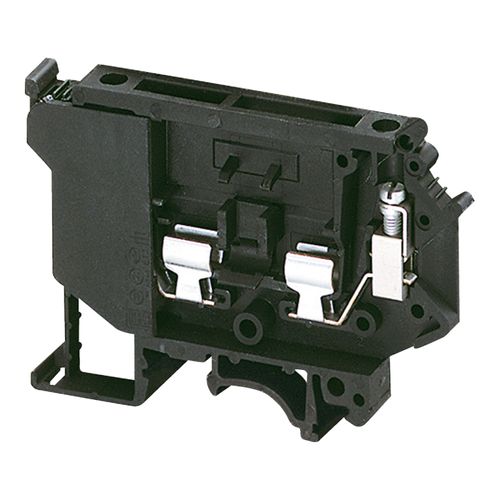 Main product image of 1-Pole 500V 6.3 Amp -40 To 266°F DIN Rail Mount Polyamide Fused Terminal Block With 12-30V LED Indicator, 3 Contacts, 26 To 10 AWG, 56-1/2mm High, NSYTRV42SF5LD
