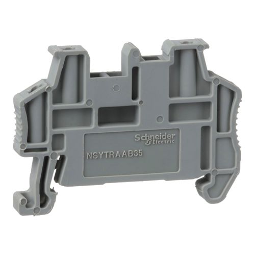 Main product image of 1-Pole 500V 6.3 Amp -40 To 266°F DIN Rail Mount Polyamide Fused Terminal Block With 12-30V LED Indicator, 3 Contacts, 26 To 10 AWG, 56-1/2mm High, NSYTRV42SF5LD