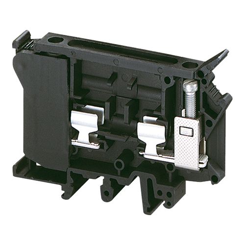 Main product image of 1-Pole 500V 10 Amp -40 To 266°F DIN Rail Mount Polyamide Fused Terminal Block, 3 Contacts, 26 To 8 AWG, 60-1/2mm High, NSYTRV42SF6
