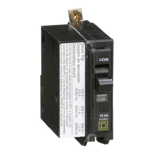 Main product image of Single Pole Bolt On Miniature Circuit Breaker, High Density Discharge (30A, 120/240VAC, 10kA), QOB130HID