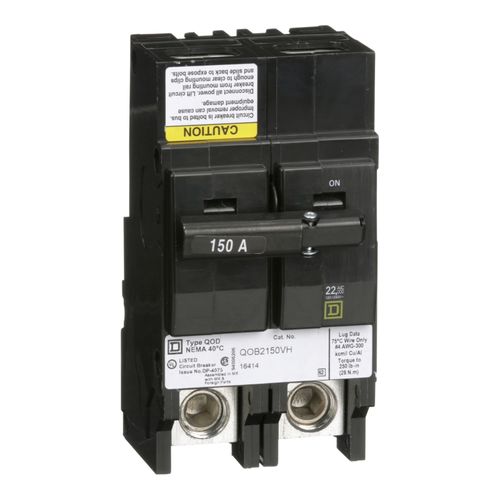 Main product image of 2 Pole Bolt On Miniature Circuit Breaker (150A, 120/240VAC, 22kA), QOB2150VH