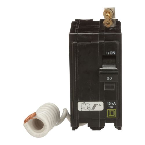 Main product image of 2 Pole Bolt On Miniature Circuit Breaker, Switch Neutral (20A, 120VAC, 10kA), QOB220SWN