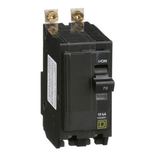 Main product image of 2 Pole Bolt On Miniature Circuit Breaker (70A, 120/240VAC, 10kA), QOB270