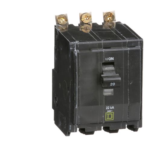 Main product image of 3 Pole Bolt On Miniature Circuit Breaker (20A, 120/240VAC, 22kA), QOB320VH