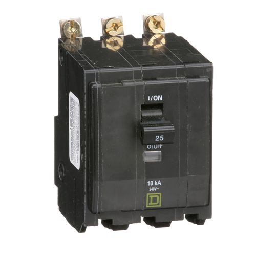 Main product image of 3 Pole Bolt On Miniature Circuit Breaker (25A, 120/240VAC, 10kA), QOB325