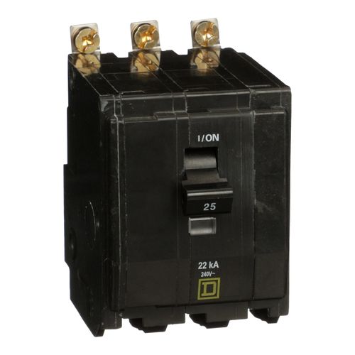 Main product image of 3 Pole Bolt On Miniature Circuit Breaker (25A, 120/240VAC, 22kA), QOB325VH