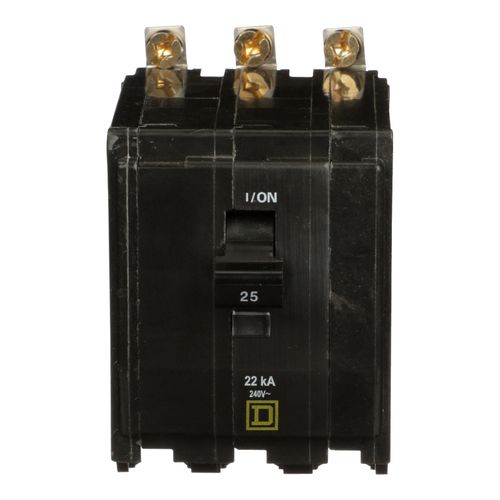 Main product image of 3 Pole Bolt On Miniature Circuit Breaker (25A, 120/240VAC, 22kA), QOB325VH
