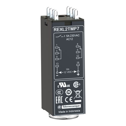 Main product image of 8-Pin 120 VAC DPDT Time Delay Relay With Knob, 100 Hr Multiple Range Delay, 5 Contact Amp, REXL2TMF7